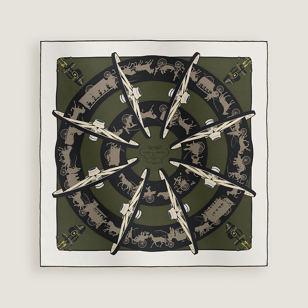 Paris Qui Roule scarf 70 - Purple | Hermès USA